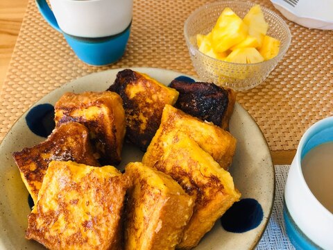 夜仕込み！朝食にふわふわフレンチトースト